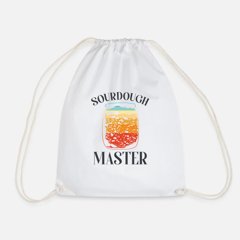Sauerteig Backen Bäcker Geselle Bäckerei Brot - Turnbeutel - Weiß