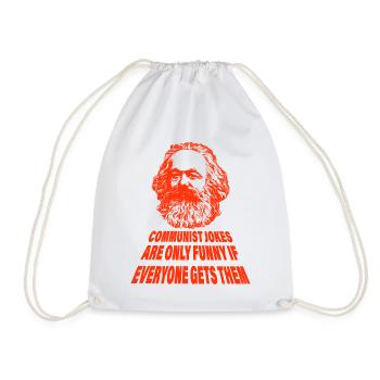 communist joke gift - Drawstring Bag - white - Front