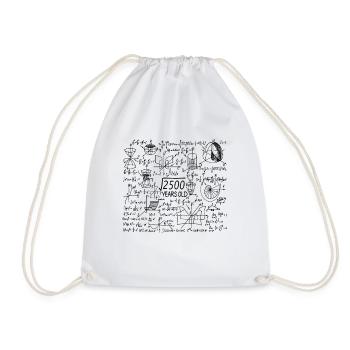 50 birthday math teacher - Drawstring Bag - white - Front