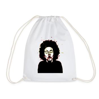 Bob Smoking Marley Weed Kiffen Rasta Geschenk 420 - Turnbeutel - Weiß - Vorne