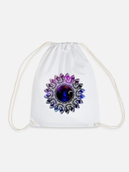 Mandala Spirituell Weltall Yoga Nameste Geschenk - Turnbeutel - Weiß