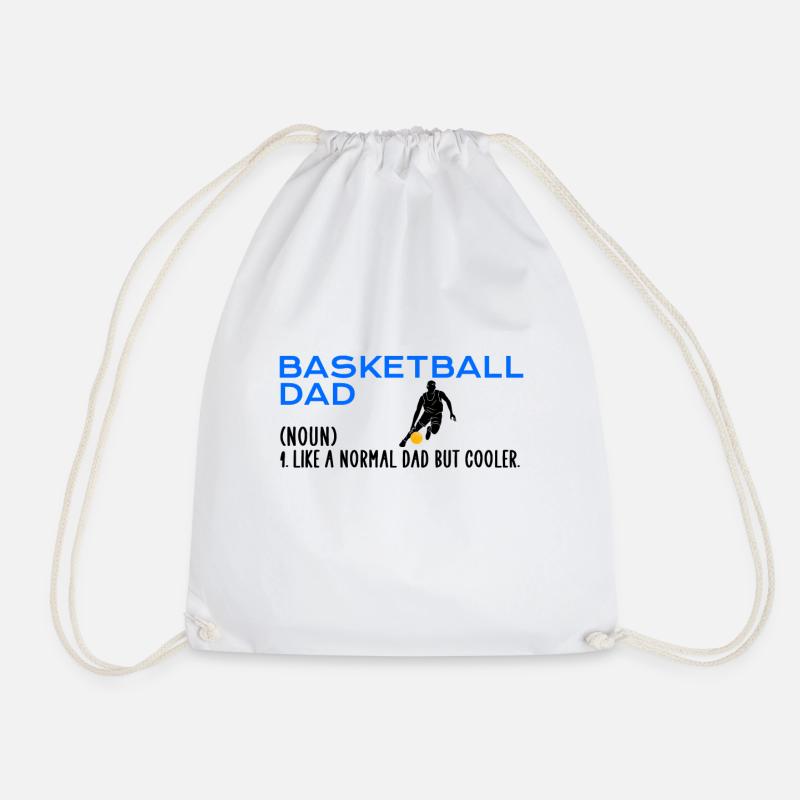 Basketball dad - Drawstring Bag - white