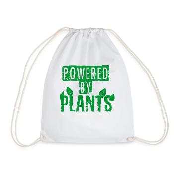 Powered by Plants Vegan - Turnbeutel - Weiß - Vorne