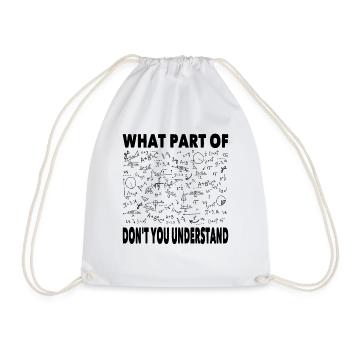 Math arithmetic mathematician gift - Drawstring Bag - white - Front
