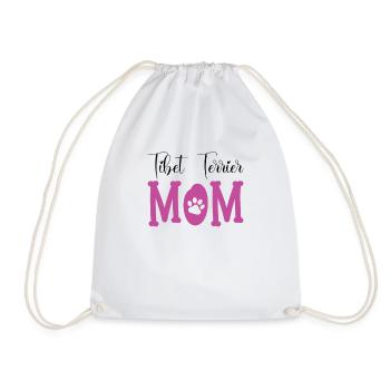Terrier tibétain Terrier tibétain maman chien - Sac de sport léger - blanc - Devant