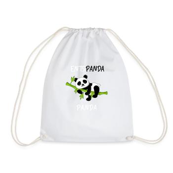 Funny Panda Bear Yoga Relaxed Namaste Ladies - Drawstring Bag - white - Front