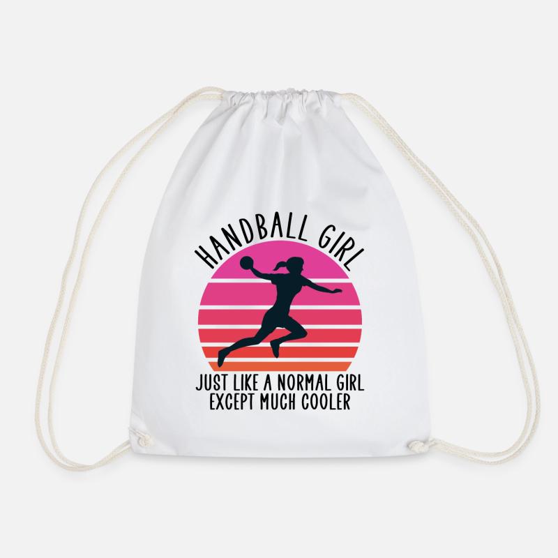 fille de handball - Sac de sport léger - blanc