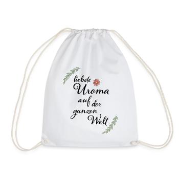 Beste Uroma Geschenk für die liebste Uroma - Turnbeutel - Weiß - Vorne