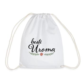 Beste Uroma Geschenk für die liebste Uroma - Turnbeutel - Weiß - Vorne