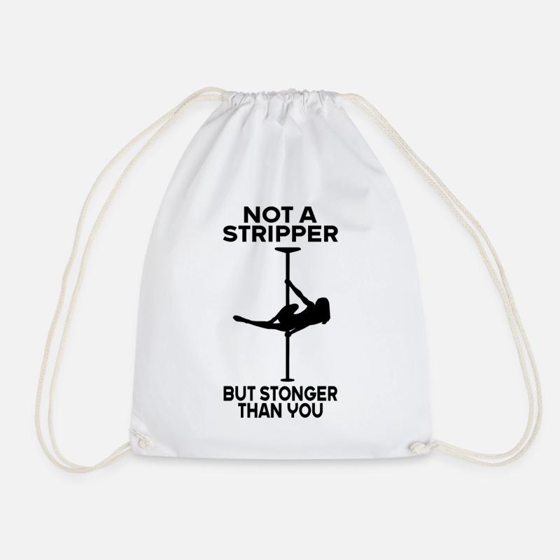 Pole dance pole dance gift - Drawstring Bag - white