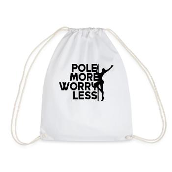 Pole Dance Stangen Geschenk Stangentanz - Turnbeutel - Weiß - Vorne