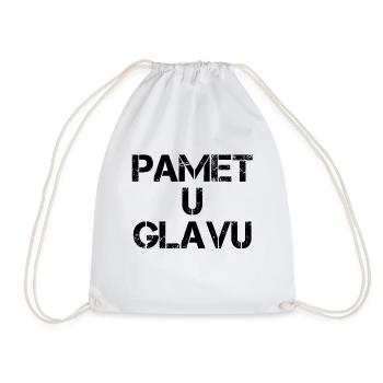 Pamet u glavu - Drawstring Bag - white - Front