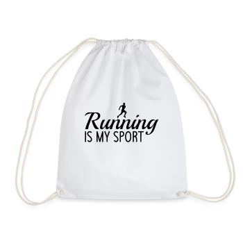 running in my sport - Drawstring Bag - white - Front