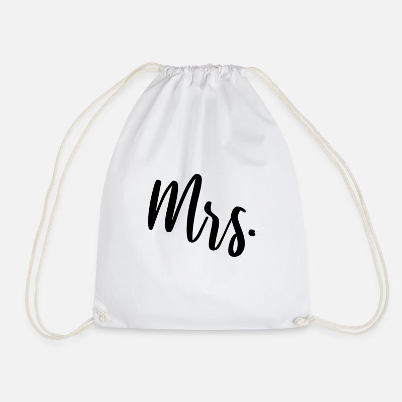 Mr & Mrs Partnerlook Geschenk - Turnbeutel - Weiß