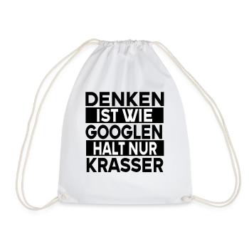 Funny joke sarcasm gift - Drawstring Bag - white - Front
