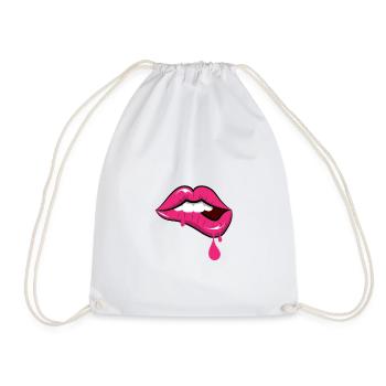 Rainbow, Botox, Glossy, Lipgloss, Slimy - Drawstring Bag - white - Front