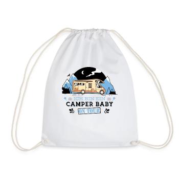Camper Baby en tournée en camping-car - Sac de sport léger - blanc - Devant