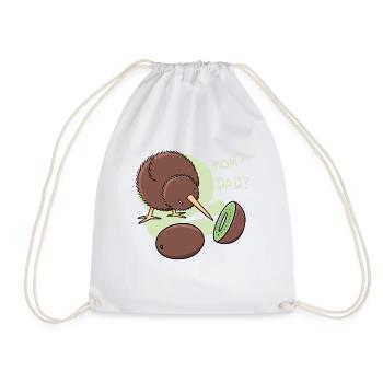 sweet baby kiwi - Drawstring Bag - white - Front