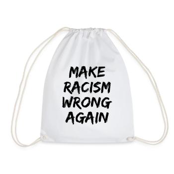 Cadeau de politique anti-racisme - Sac de sport léger - blanc - Devant