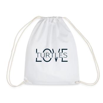 Turtles - Drawstring Bag - white - Front