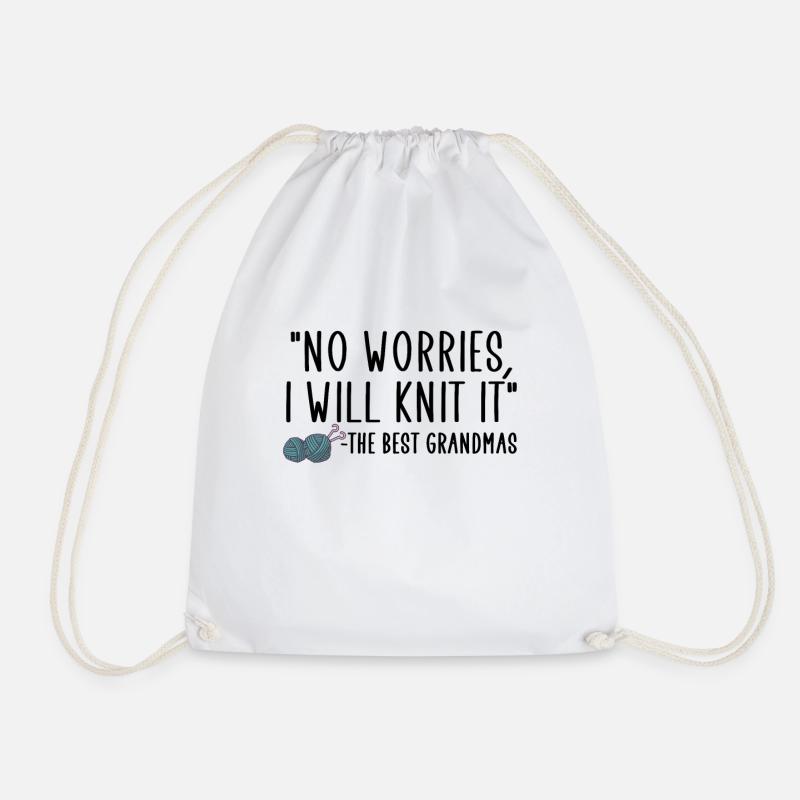 no worries i will knit it - Turnbeutel - Weiß