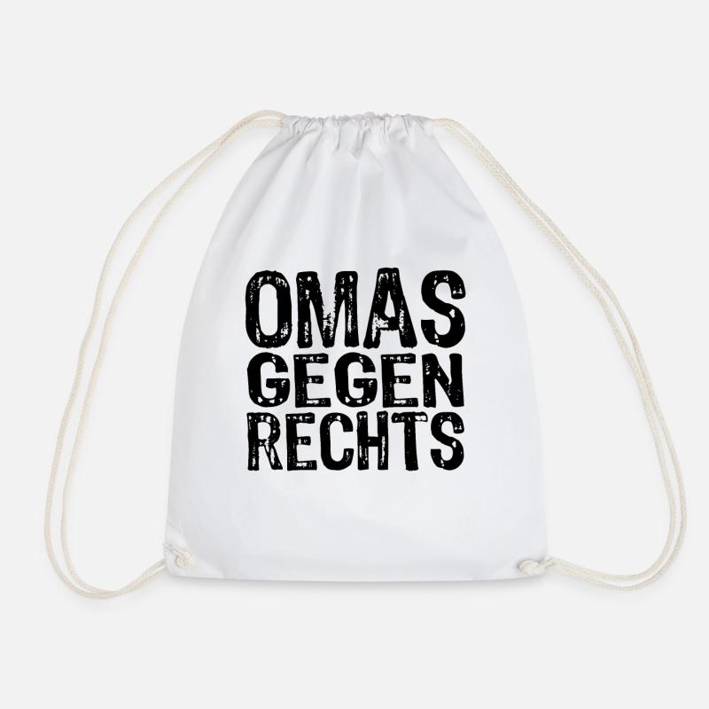 Anti Rassismus Statement Anit Hass links Geschenk - Turnbeutel - Weiß
