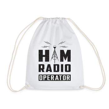 HAM Radio Opérateur Amateur Radio Radio Idée cadeau - Sac de sport léger - blanc - Devant