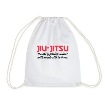 jiu-jitsu the art of folding people - Drawstring Bag - white - Front