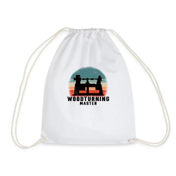 Woodturning Woodworking Woodturner Wood - Drawstring Bag - white - Front