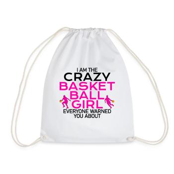 crazy basketball girl - Turnbeutel - Weiß - Vorne