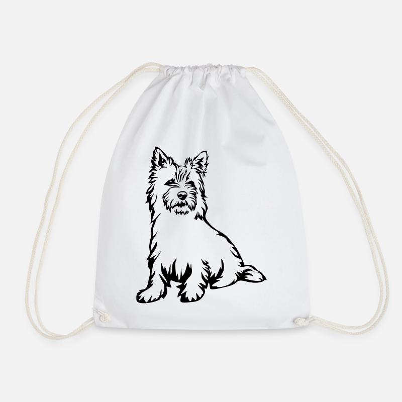 Cairn Terrier - Turnbeutel - Weiß