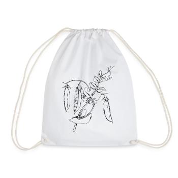 Idée cadeau nature jardin de plantes rétro aux pois - Sac de sport léger - blanc - Devant