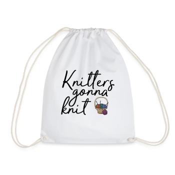 les tricoteurs vont tricoter - Sac de sport léger - blanc - Devant