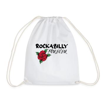 Rockabilly Forever avec Rose Gift - Sac de sport léger - blanc - Devant