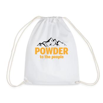 Powder To The People - Drawstring Bag - white - Front