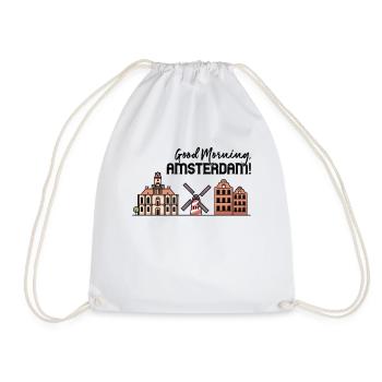 Good morning Amsterdam! - Drawstring Bag - white - Front