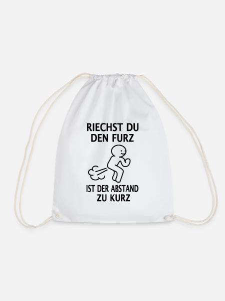 RIECHST DU DEN FURZ IST DER ABSTAND ZU KURZ Meme - Turnbeutel - Weiß