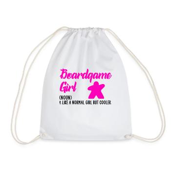 boardgame girl - Turnbeutel - Weiß - Vorne