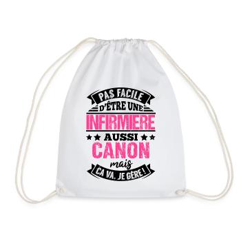 Métier Infirmière cadeau drôle original hôpital - Sac de sport léger - blanc - Devant