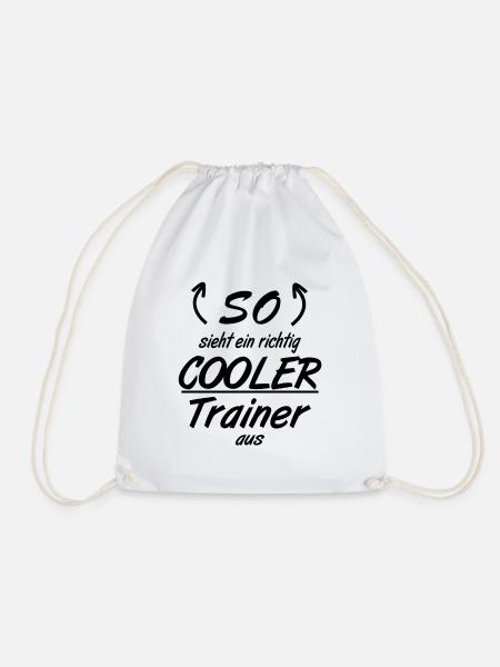 Trainer - So sieht eine richtig coole Trainer aus - Turnbeutel - Weiß