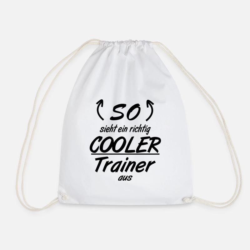 Trainer - So sieht eine richtig coole Trainer aus - Turnbeutel - Weiß