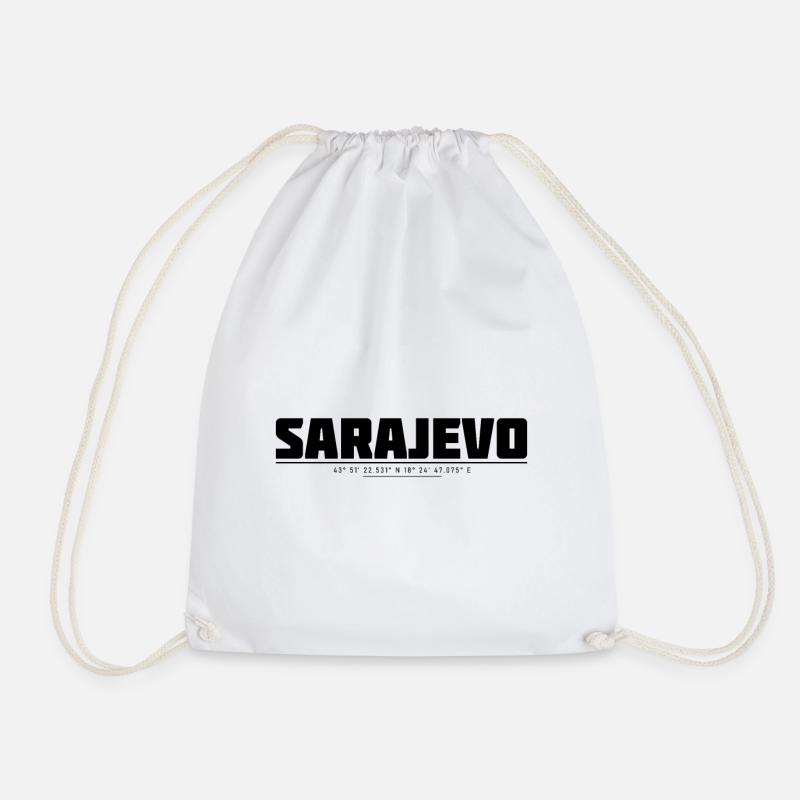 Sarajevo Bih - Drawstring Bag - white
