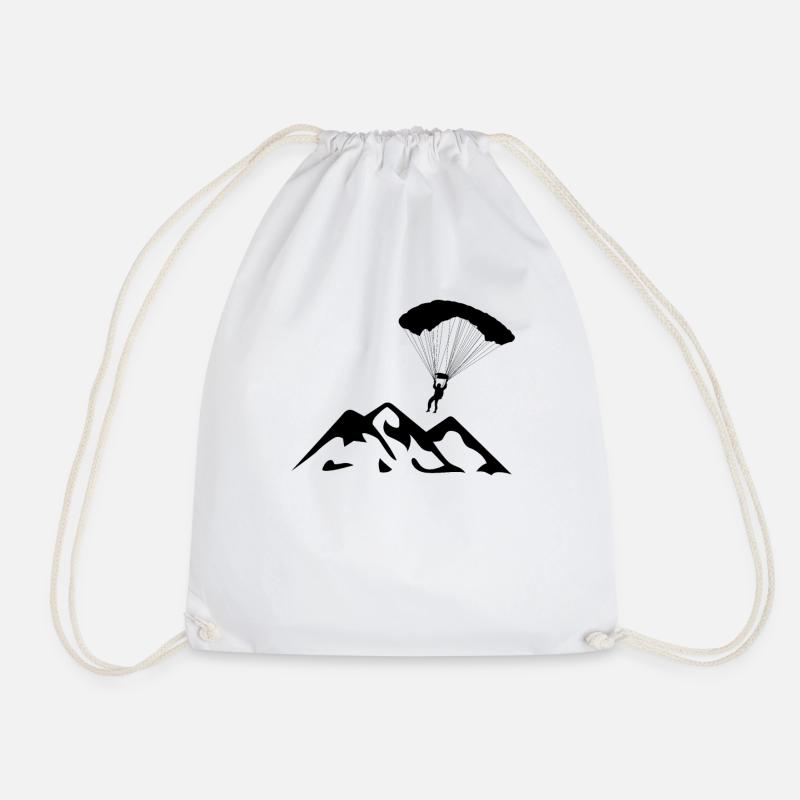 Paragliding - paragliding - parachute - Drawstring Bag - white