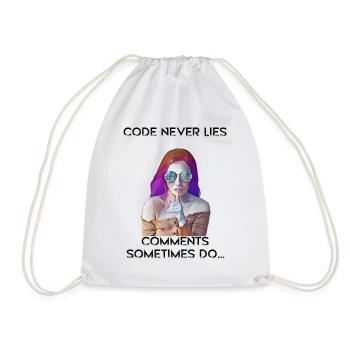 Programmeur informatique Vintage Retro Girl - Sac de sport léger - blanc - Devant