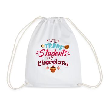 Échange d'étudiants contre un professeur de chocolat - Sac de sport léger - blanc - Devant