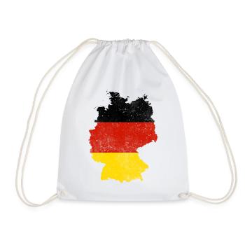 Cadeau de drapeau de la carte de l'Allemagne - Sac de sport léger - blanc - Devant