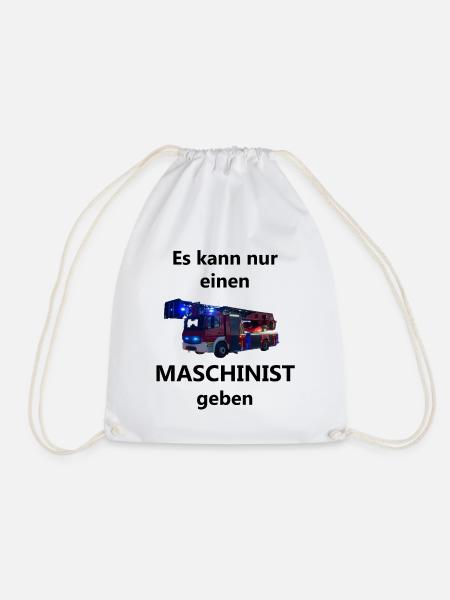 Feuerwehr Maschinist - Turnbeutel - Weiß