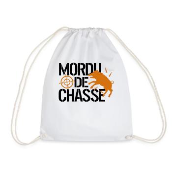 Tee shirt chasse homme humour chasseur cadeaux - Drawstring Bag - white - Front