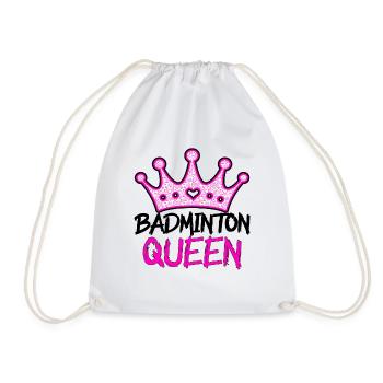 Badminton Queen - Turnbeutel - Weiß - Vorne