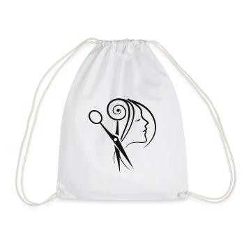 Coiffeuse salon de coiffure Beauty Studio Logo - Sac de sport léger - blanc - Devant
